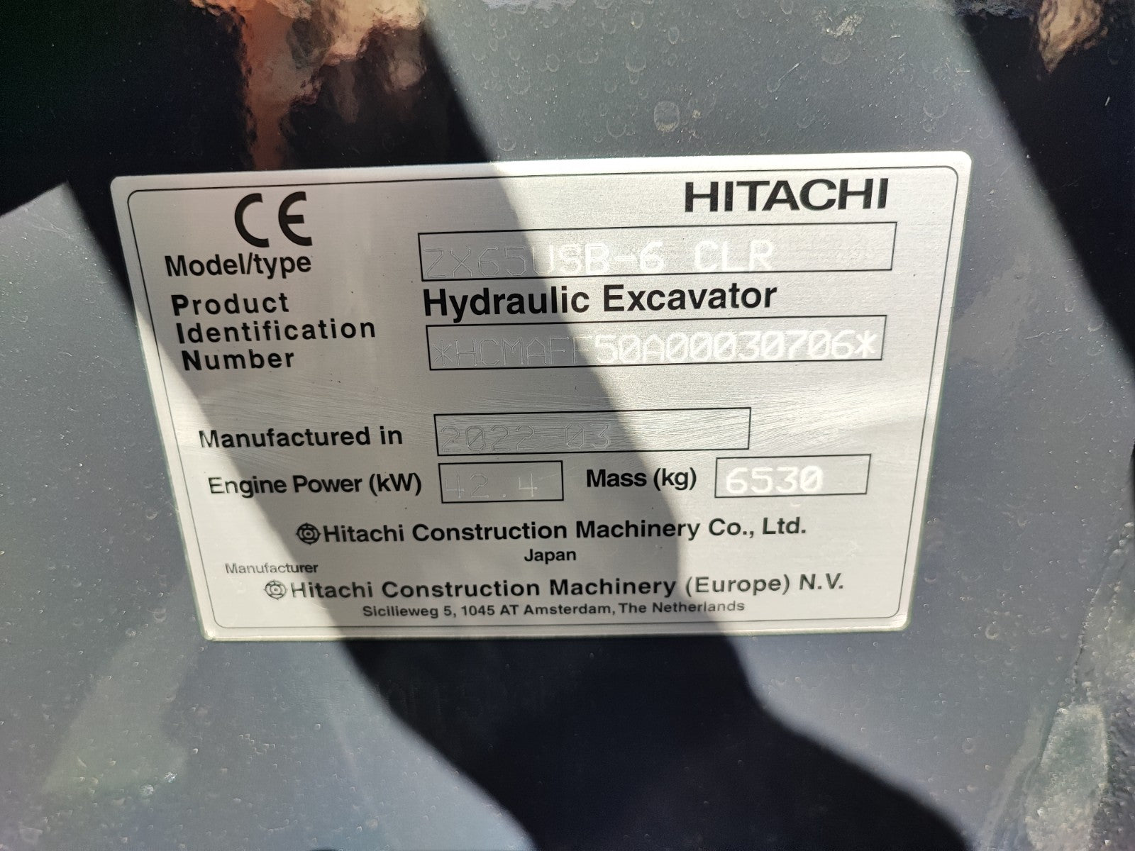 Hitachi ZX65 USB-6 CLR Kompaktbagger