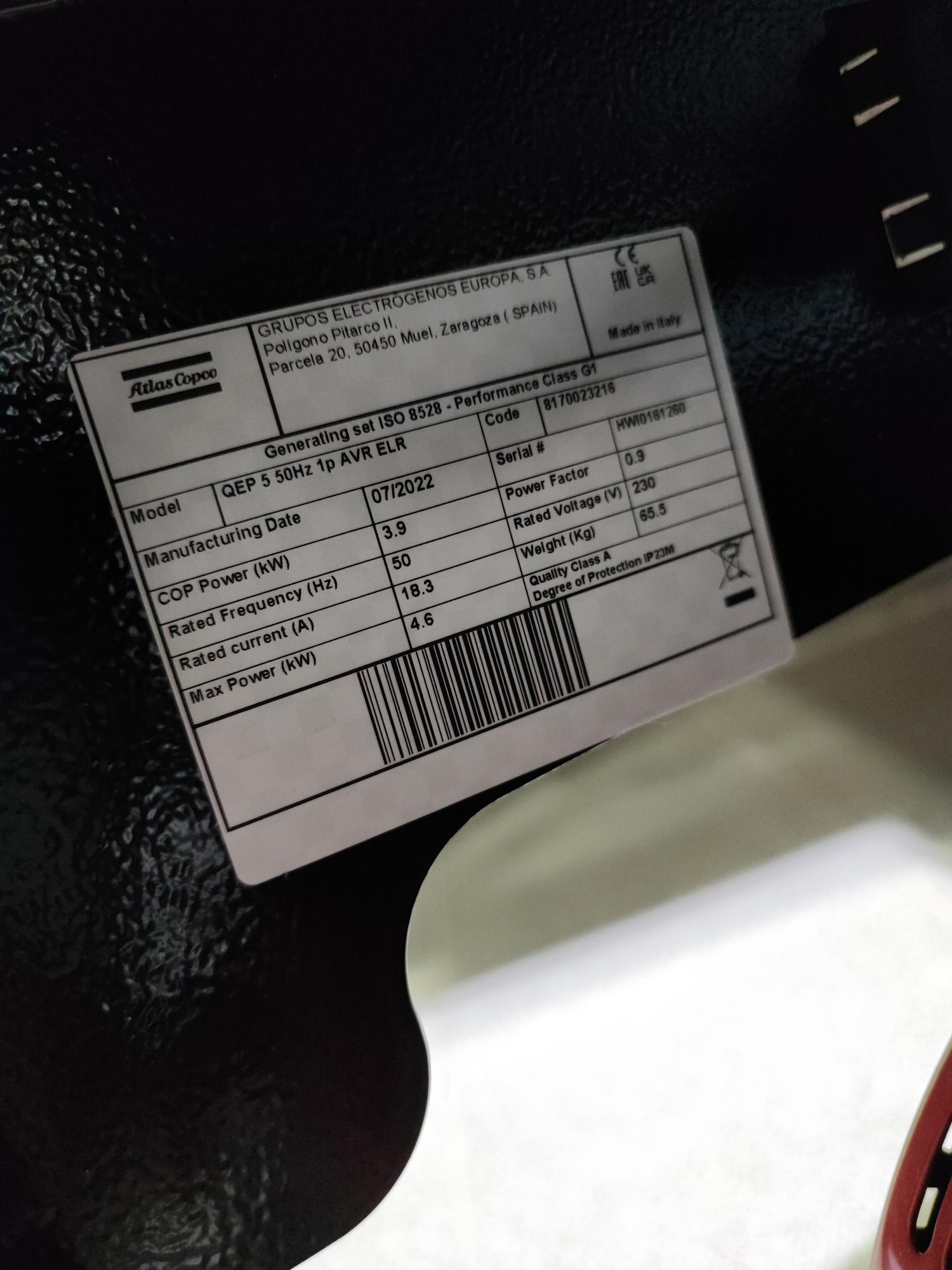 Atlas Copco QEP 5 Stromerzeuger