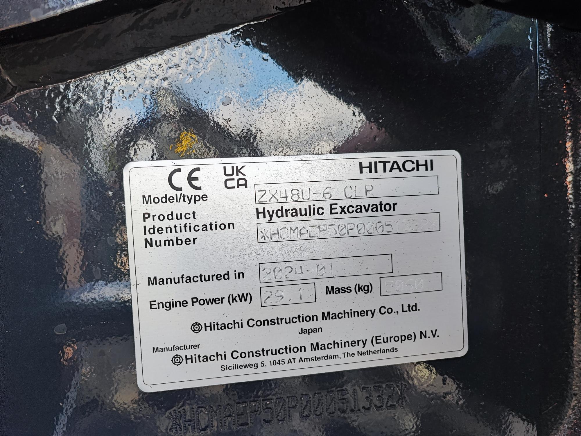 Hitachi ZX48 Minibagger U-6 CLR * P-Line mit Rototop